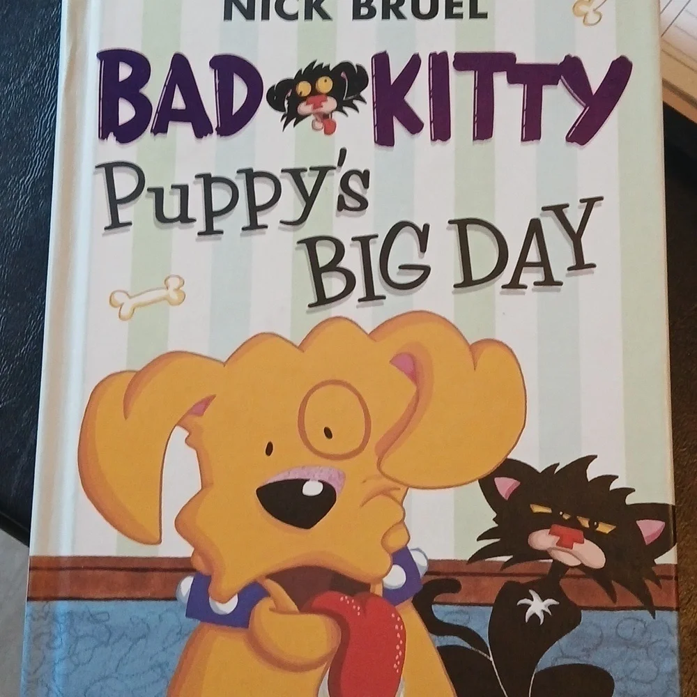 Bad Kitty Puppy's Big Day Hard Cover B/W Graphic Novel Edition 2015 Nick Bruel